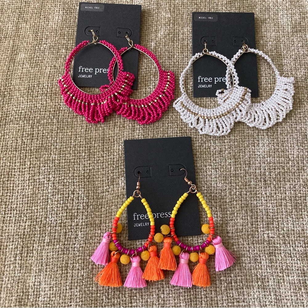 Jewelry Bundle 3 Pices of Free Press Earrings | Multicolor | NWT